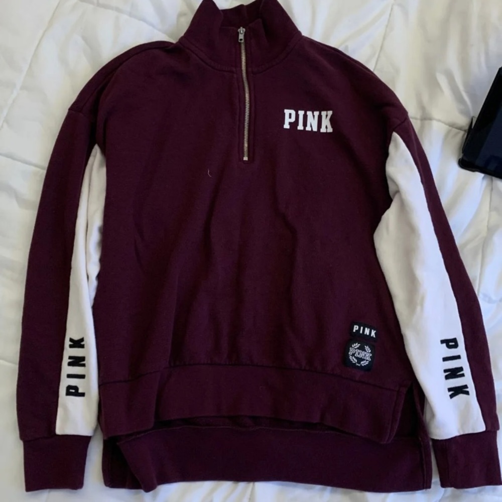VS PINK QUATER ZIP SMALL